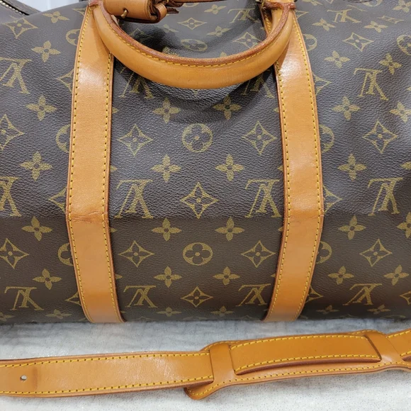 💕LOUIS VUITTON Keepall 50 Bandouliere w/ Strap Travel Bag Monogram - Picture 8 of 16